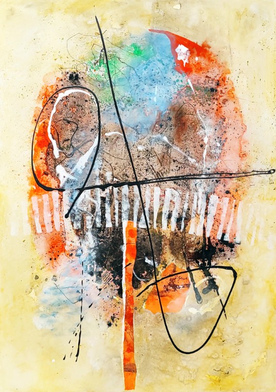 42x60, mixed media auf steinpapier